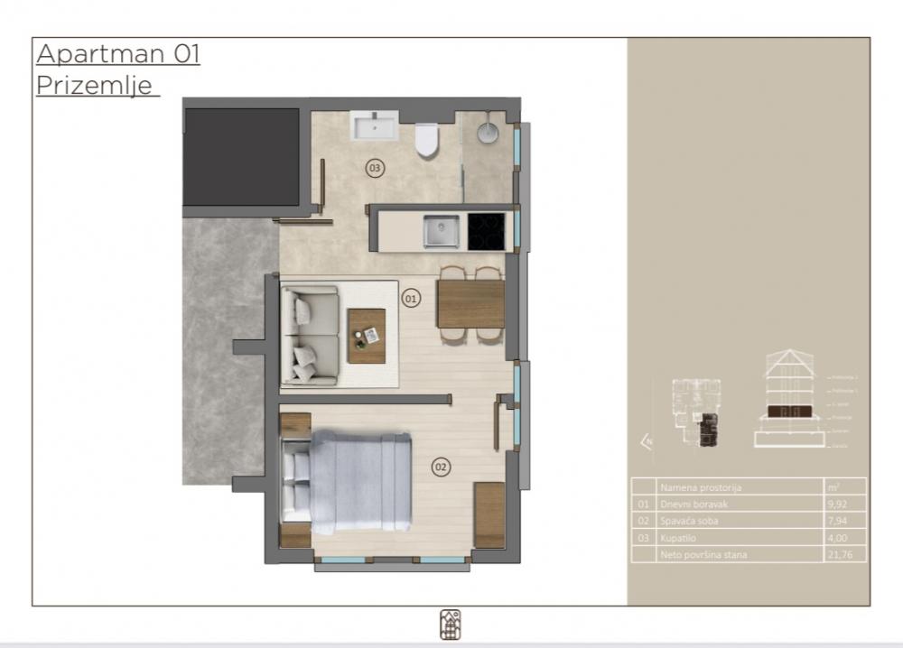 Kopaonik/Centar/Apartman/Garaza